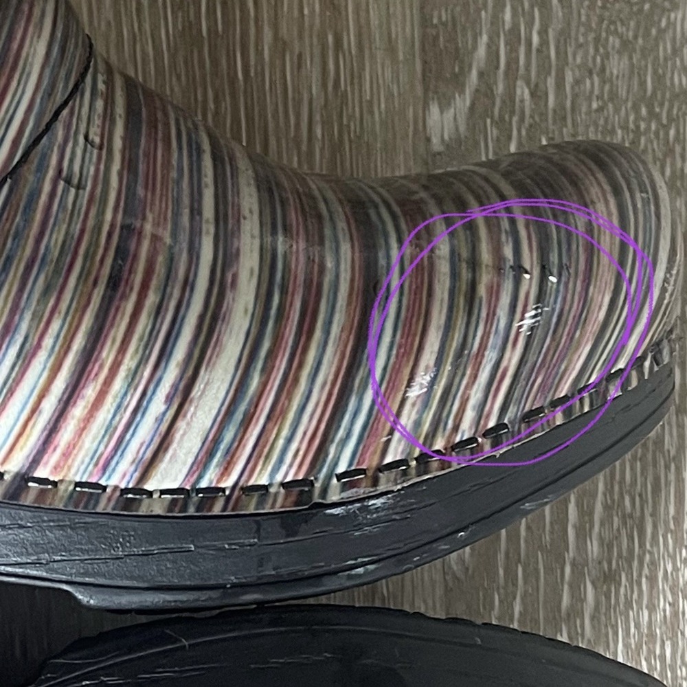 Dansko Size Clogs XP Patent Leather Warm Multicolor Stripes Size 38 US 8 - Picture 7 of 7